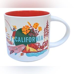 Starbucks Discovery Series California Ceramic Coffee Mug, 14oz, White & Red New